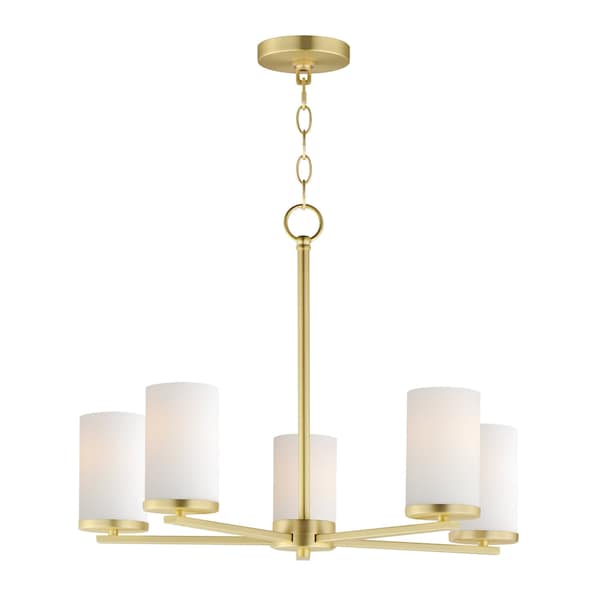 Maxim Lighting Lateral 5-Light Chandelier, Satin Brass 10286SWSBR - main